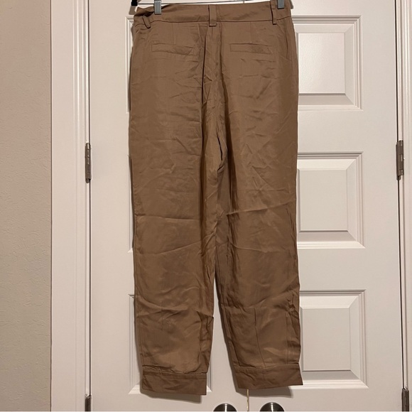 Sfera Collection Beige Trousers with Button Accent - Picture 3 of 7